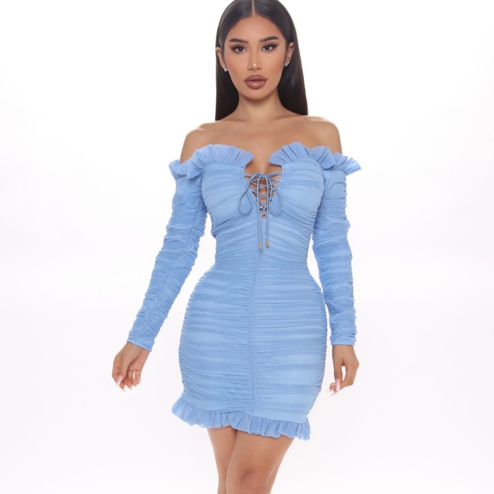 Ruched Up Mini Dress